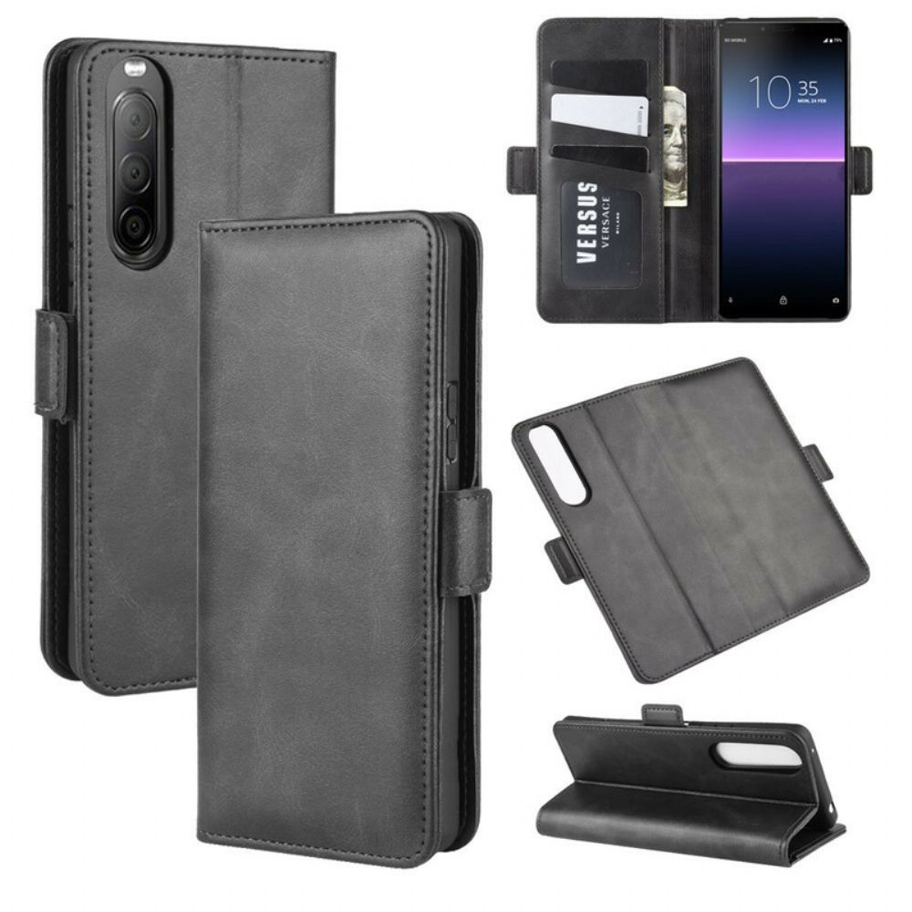 Flip Case Für Sony Xperia 10 II Flip Case Doppelklappe