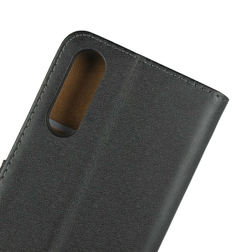 Flip Case Für Sony Xperia 10 II Einladung Aus Echtem Leder