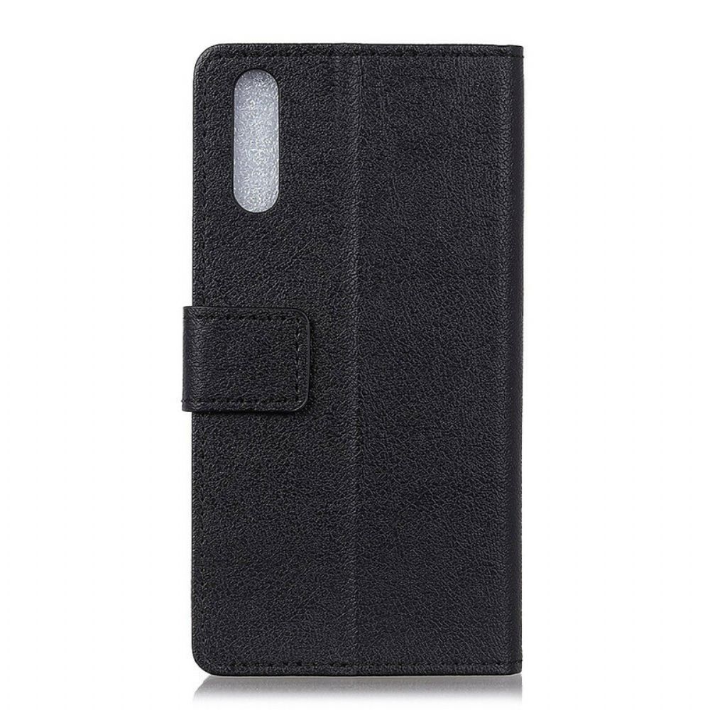 Flip Case Für Sony Xperia 10 II Klassisches Kunstleder