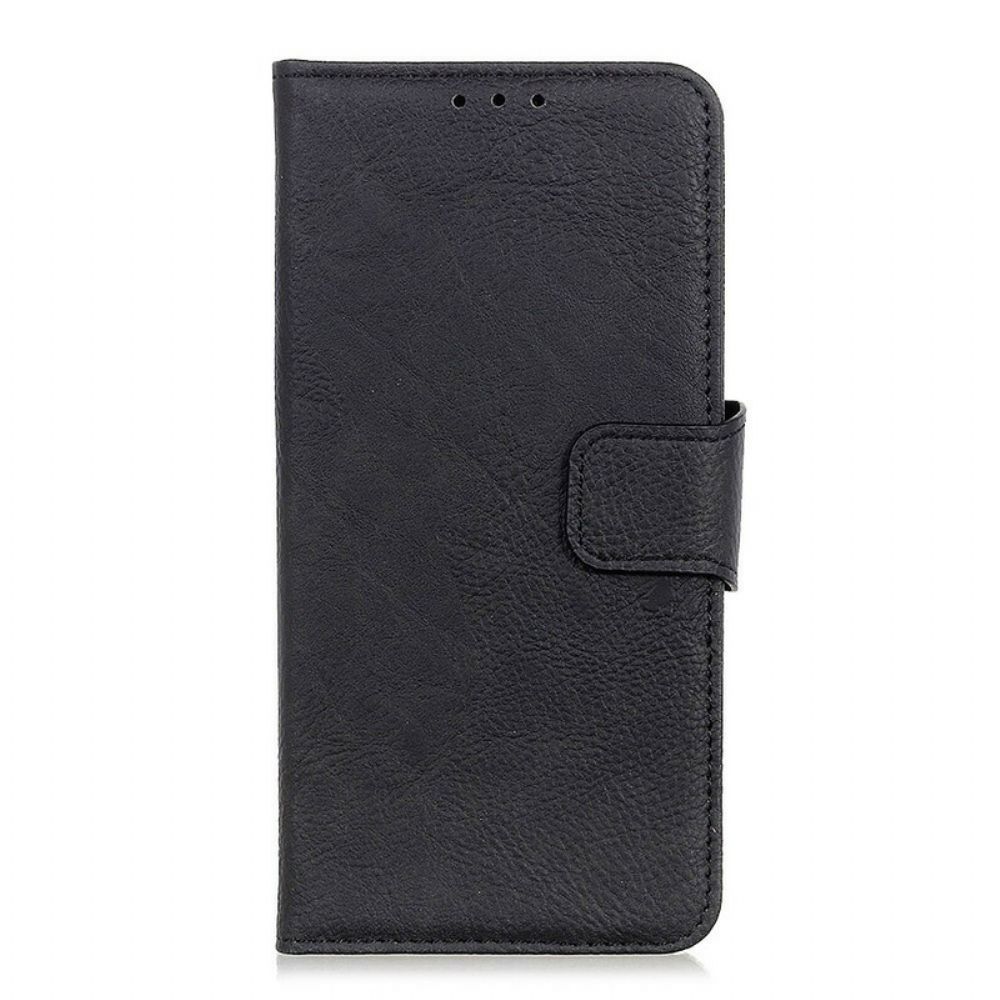 Flip Case Für Sony Xperia 10 II Kunstleder Litschi Business