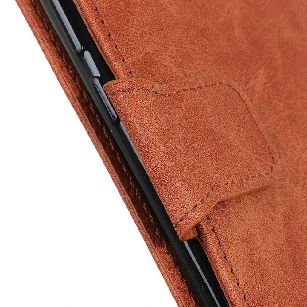 Flip Case Für Sony Xperia 10 II Kunstleder Litschi Business